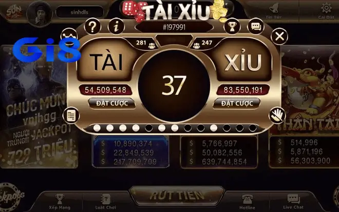 Game tài xỉu rút tiền mặt tại Gi8